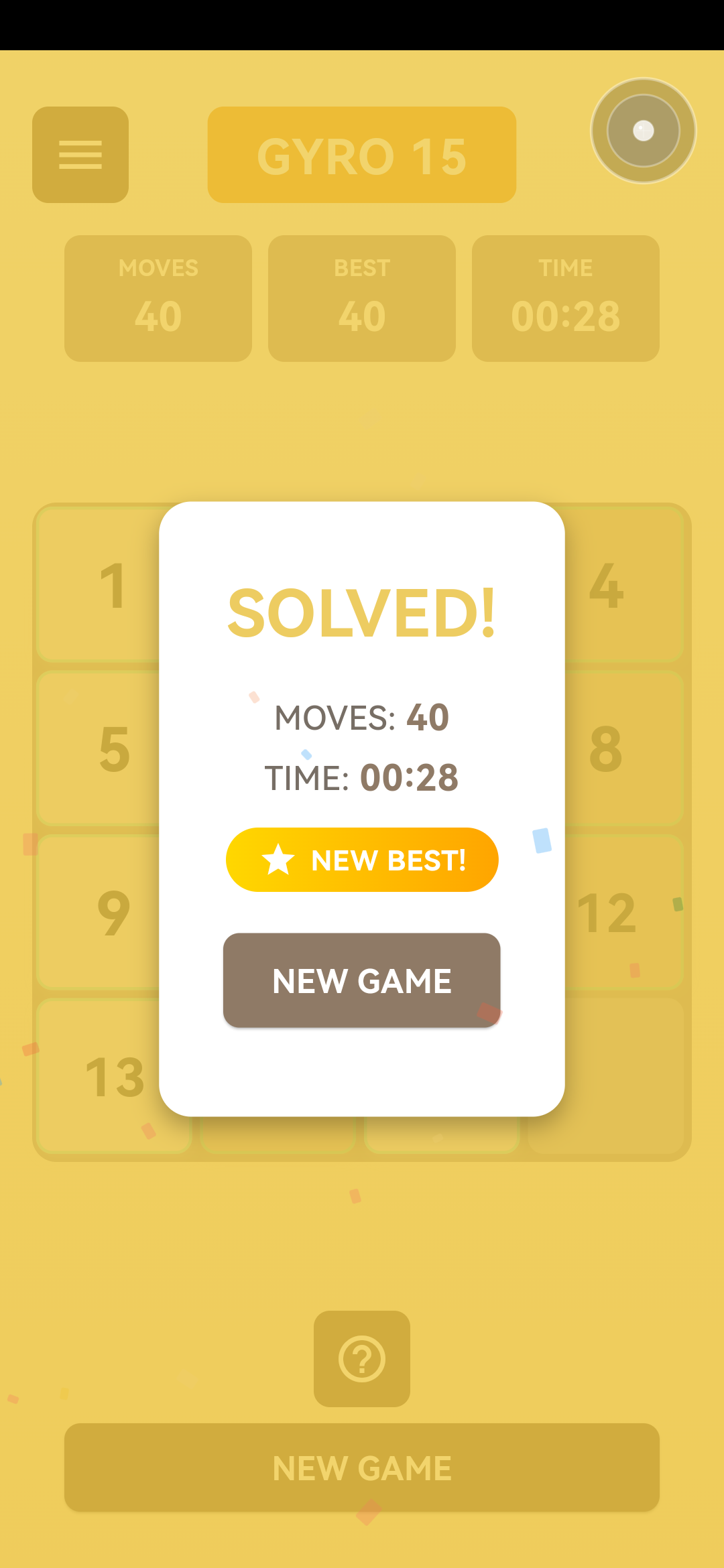 Gyro 15 Puzzle solved screenshot